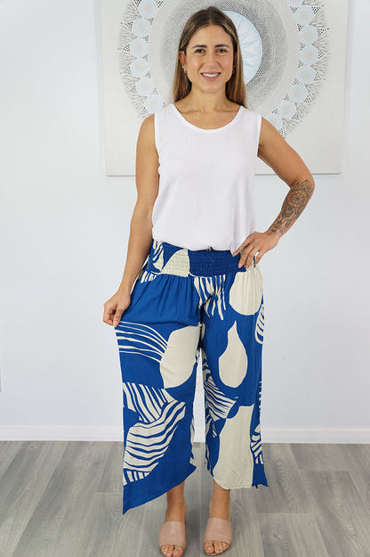 3/4 Bazaar Pant "Footprints"