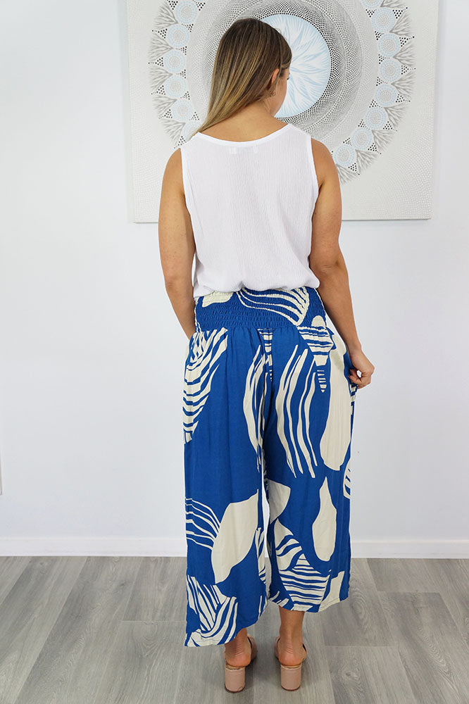 3/4 Bazaar Pant "Footprints"