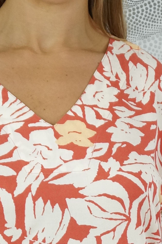 3/4 Sleeve Tunic "Allamanda"