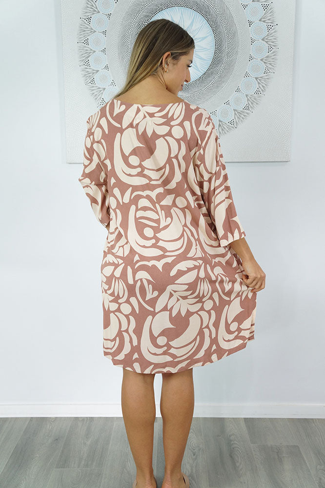 3/4 Sleeve Tunic "Botanical"
