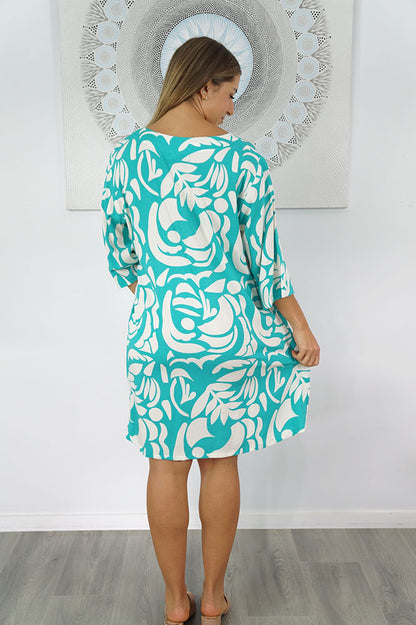 3/4 Sleeve Tunic "Botanical"