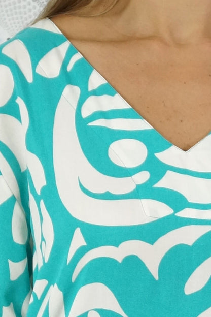 3/4 Sleeve Tunic "Botanical"