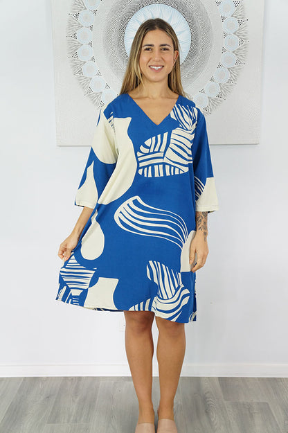 3/4 Sleeve Tunic "Footprint"
