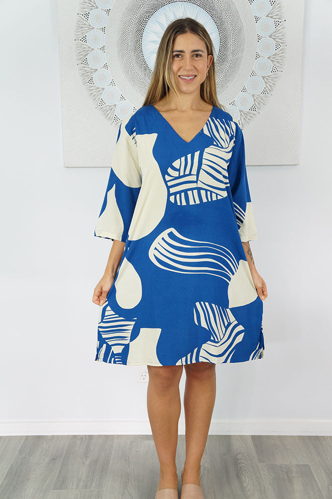 3/4 Sleeve Tunic "Footprint"