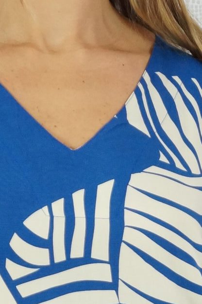 3/4 Sleeve Tunic "Footprint"