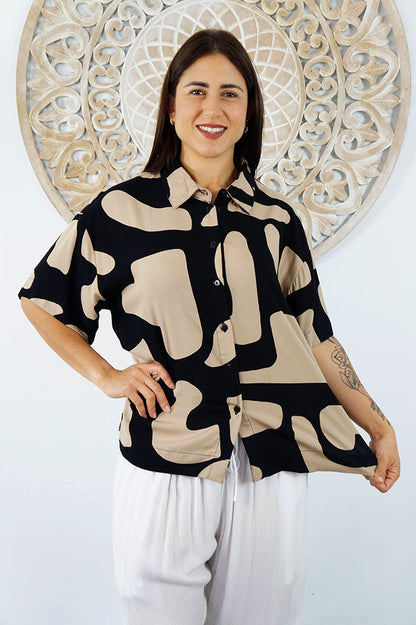 Abbey Shirt "Abstract Geo"