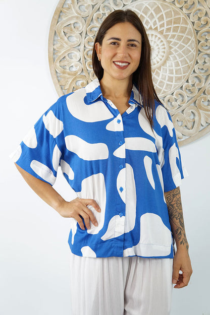 Abbey Shirt "Abstract Geo"