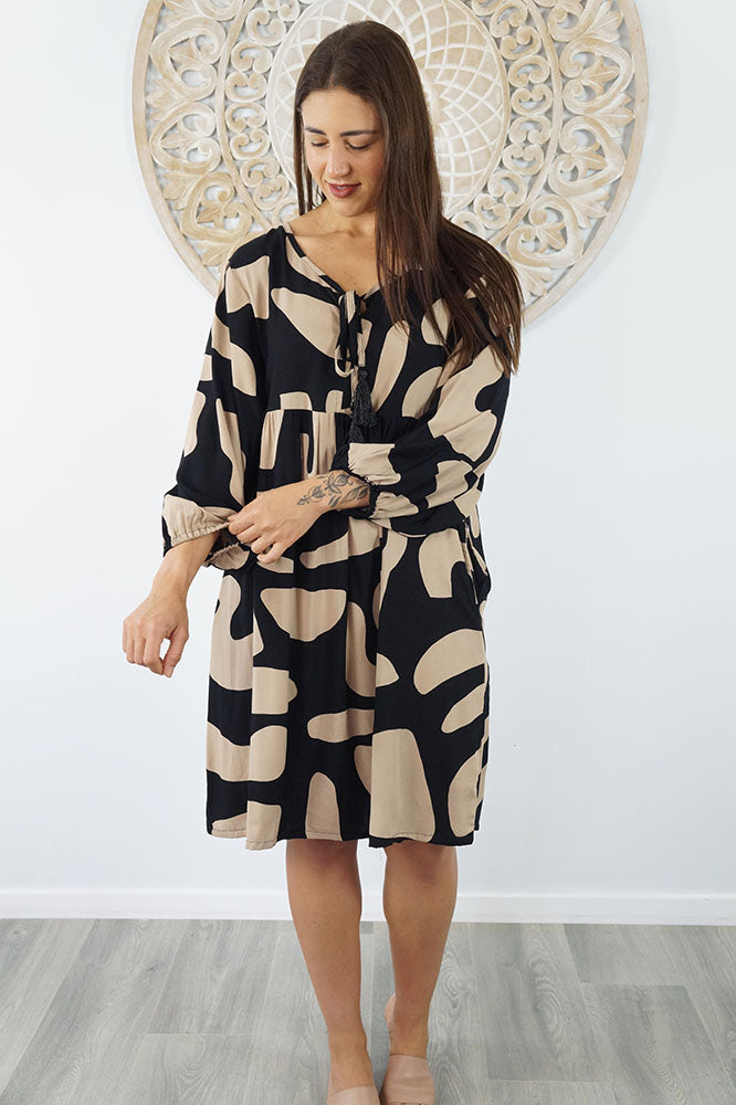 Avocado Dress "Abstract Geo"