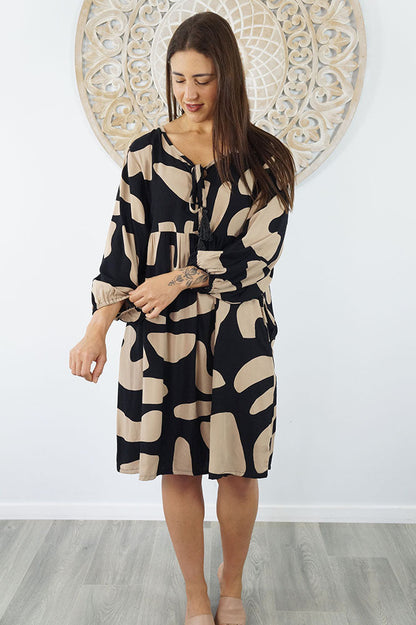 Avocado Dress "Abstract Geo"