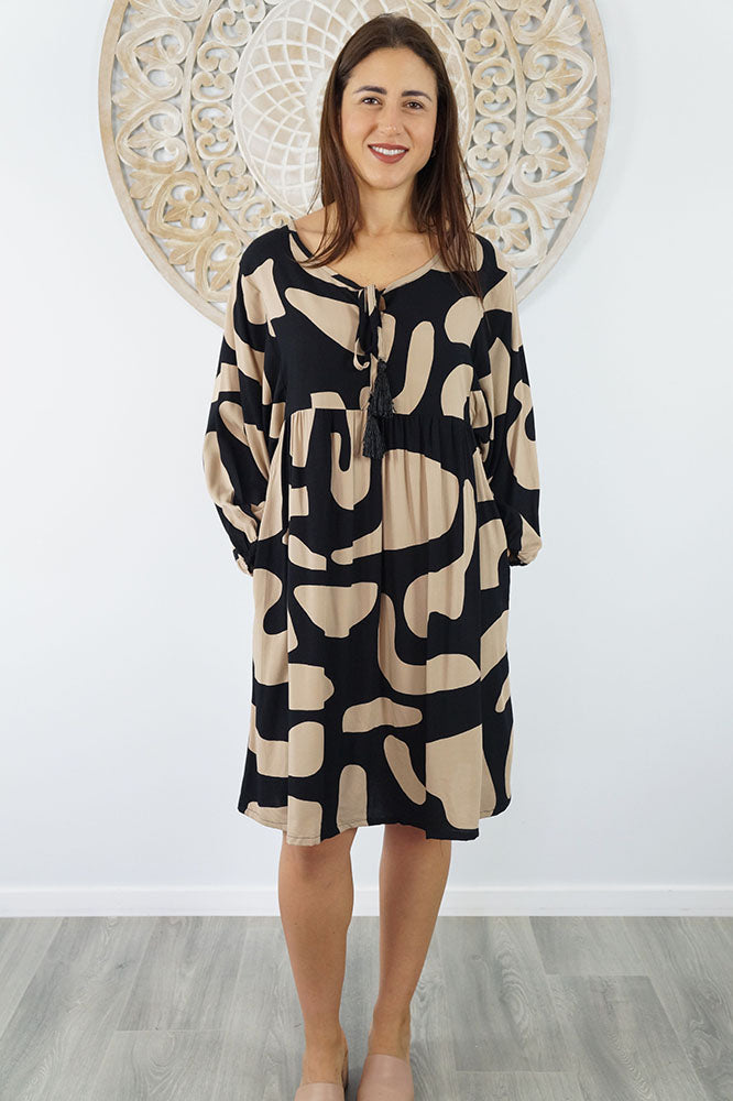 Avocado Dress "Abstract Geo"