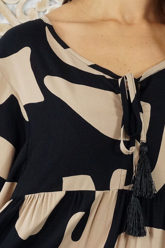 Avocado Dress "Abstract Geo"