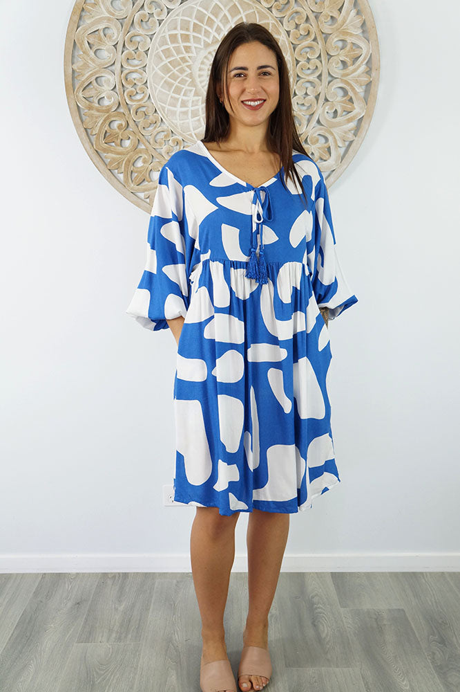 Avocado Dress "Abstract Geo"