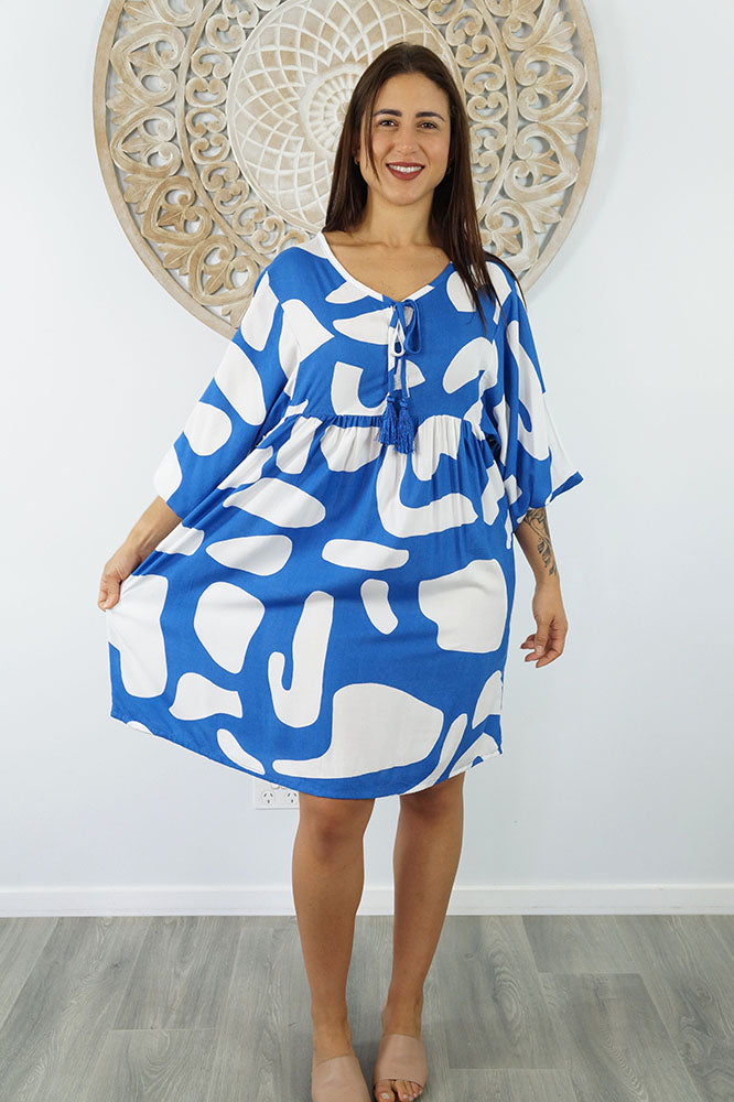 Avocado Dress "Abstract Geo"