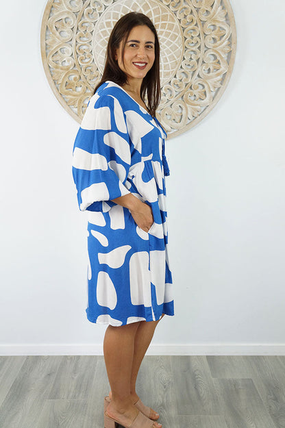 Avocado Dress "Abstract Geo"