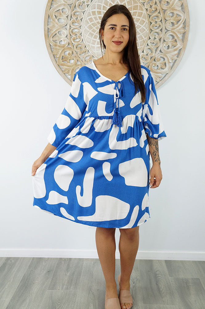 Avocado Dress "Abstract Geo"
