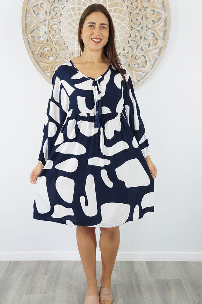 Avocado Dress "Abstract Geo"