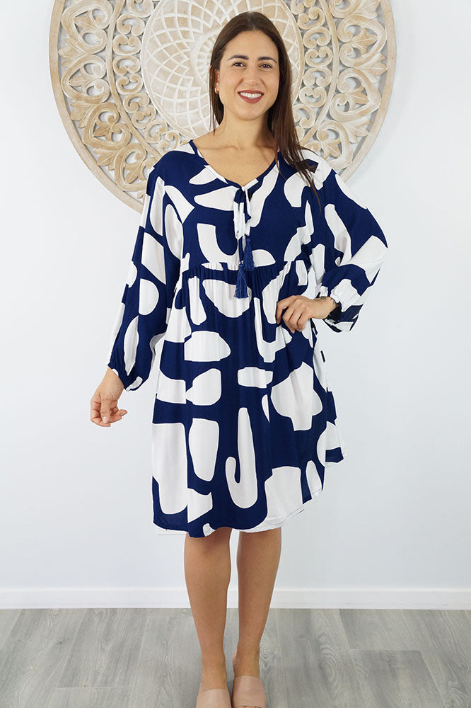 Avocado Dress "Abstract Geo"