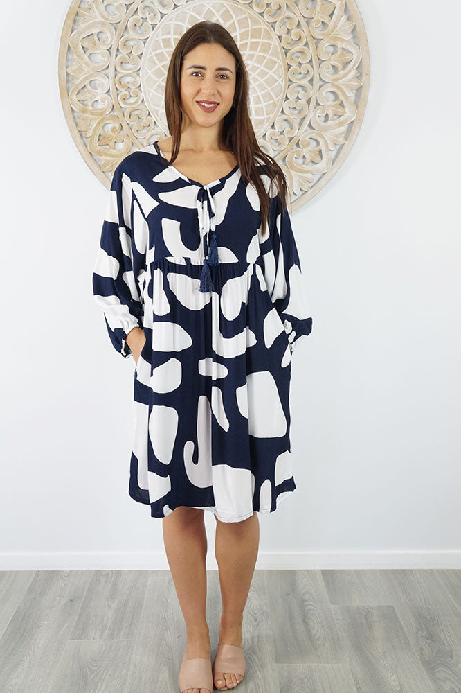 Avocado Dress "Abstract Geo"