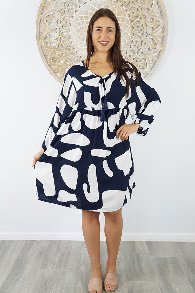 Avocado Dress "Abstract Geo"