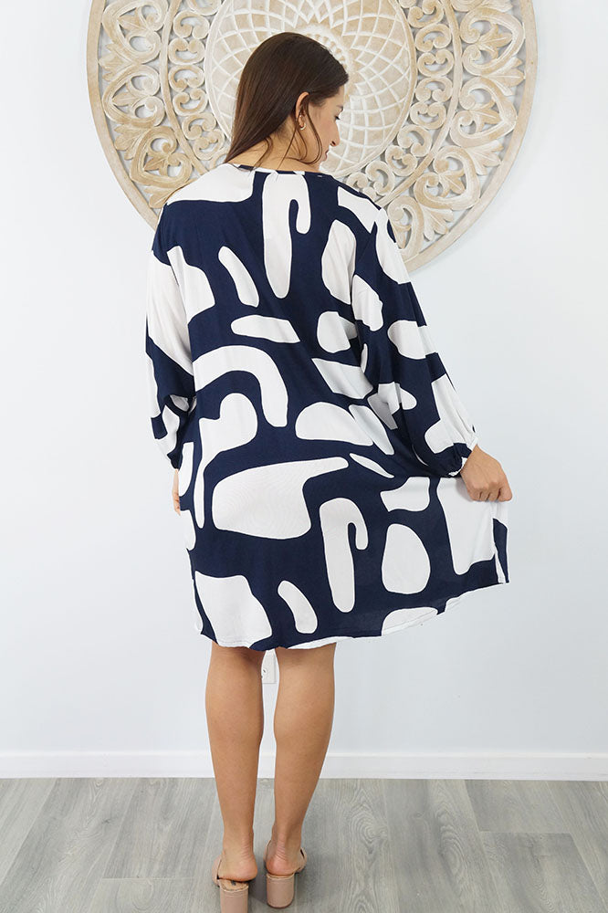 Avocado Dress "Abstract Geo"