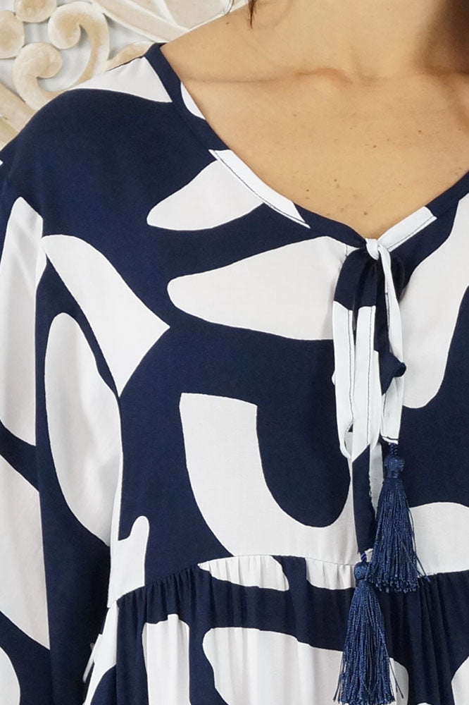 Avocado Dress "Abstract Geo"