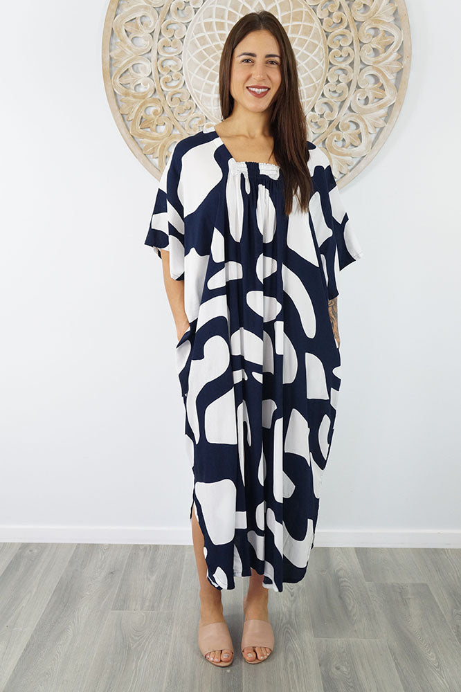 Bermuda Kaftan "Abstract Geo"