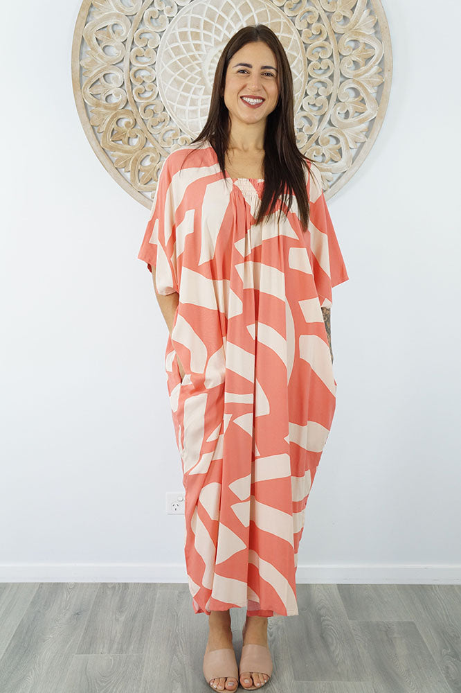 Bermuda Kaftan "Geo Stripe"