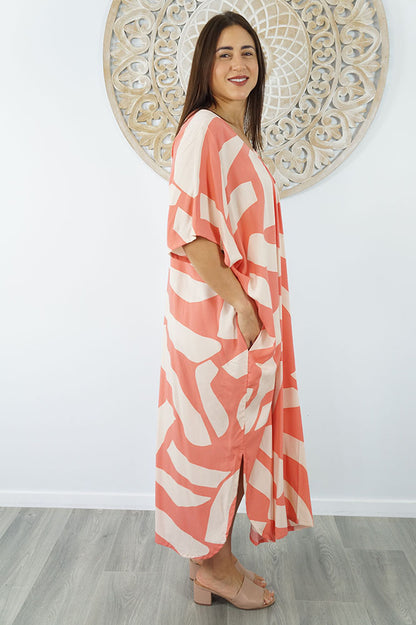 Bermuda Kaftan "Geo Stripe"