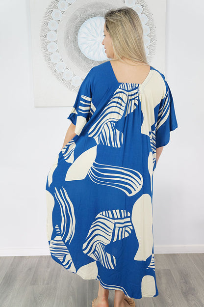 Bermuda Kaftan "Footprints"