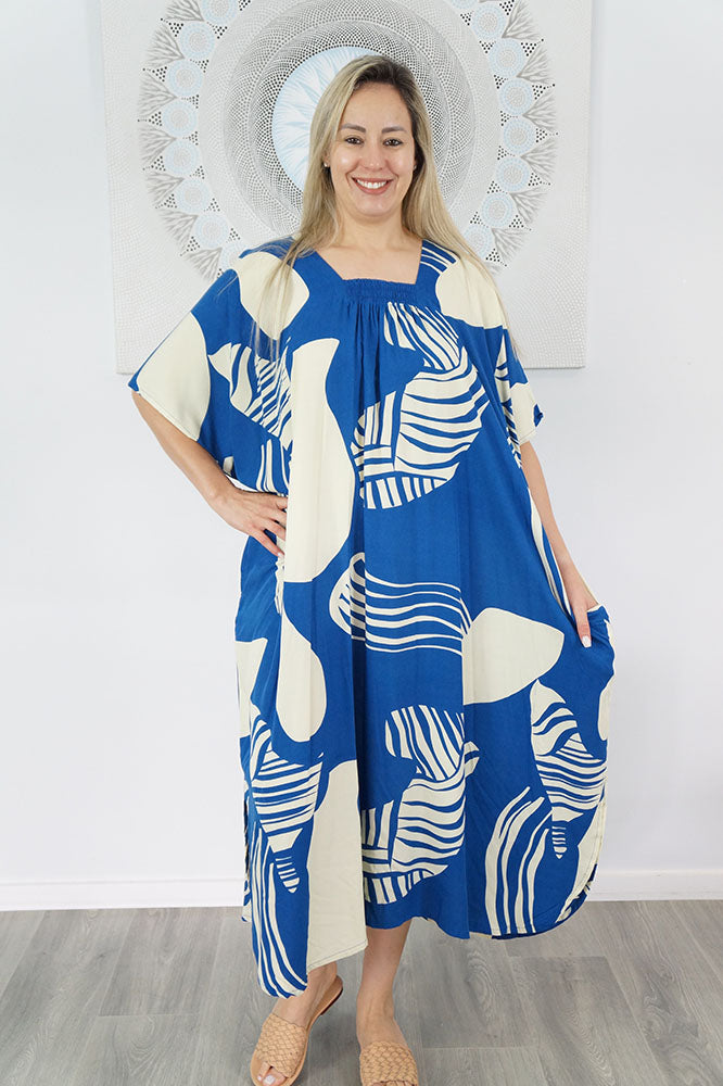 Bermuda Kaftan "Footprints"