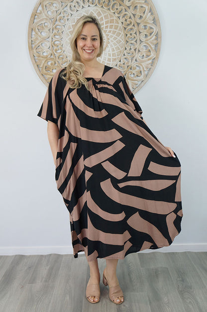 Bermuda Kaftan "Geo Stripe"