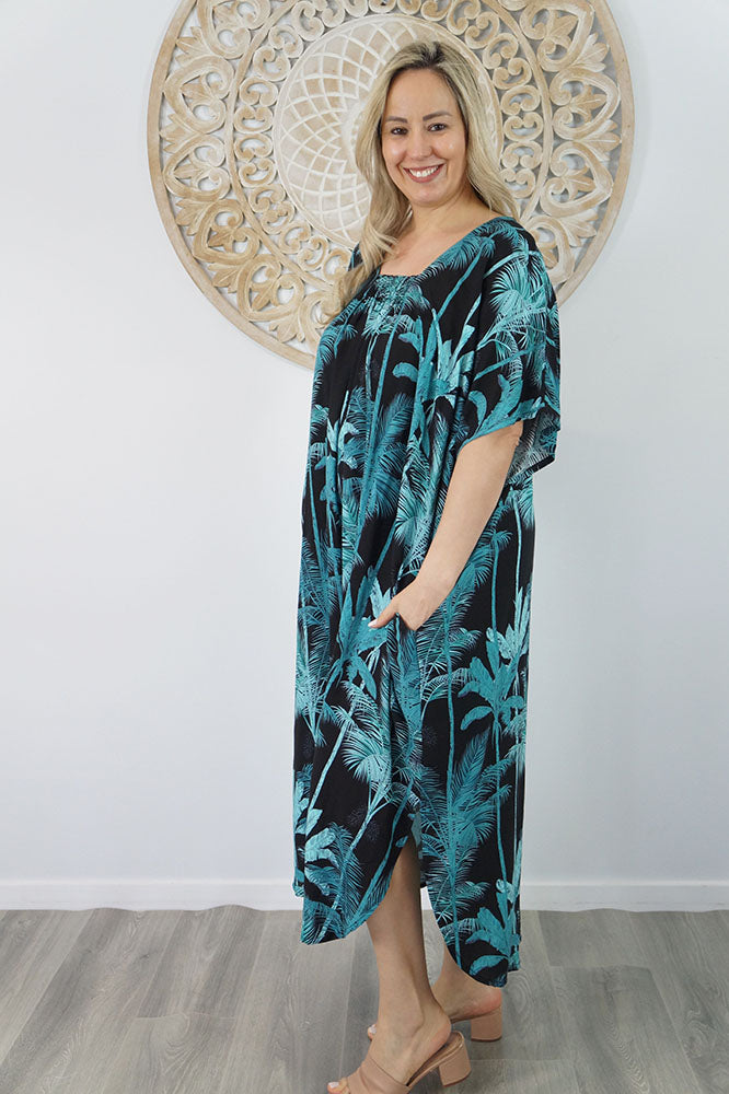 Bermuda Kaftan "Tall Trees"