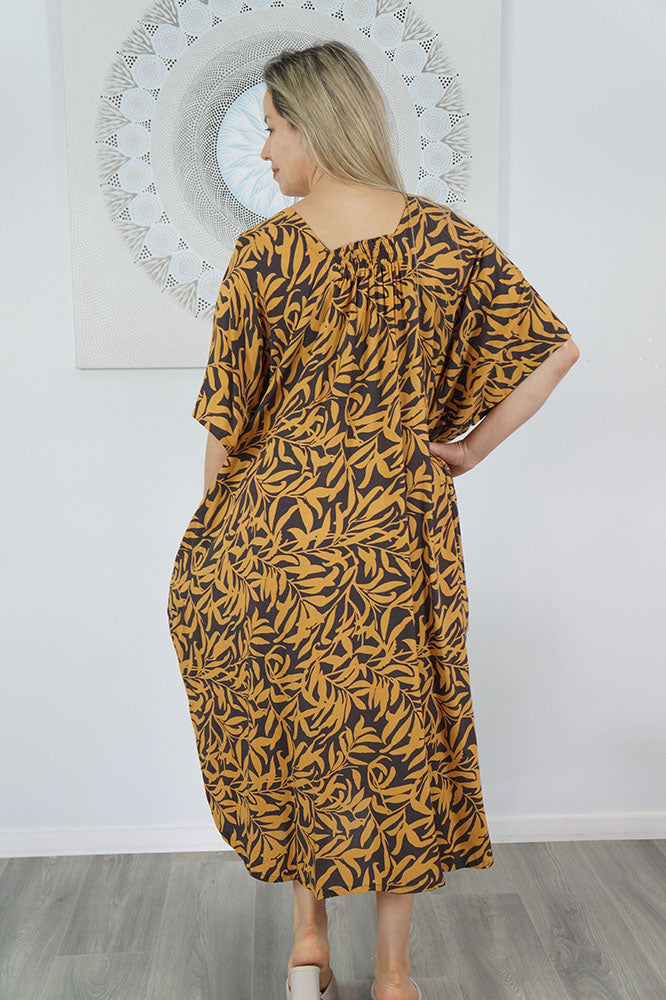 Bermuda Kaftan "Wild Leaf"