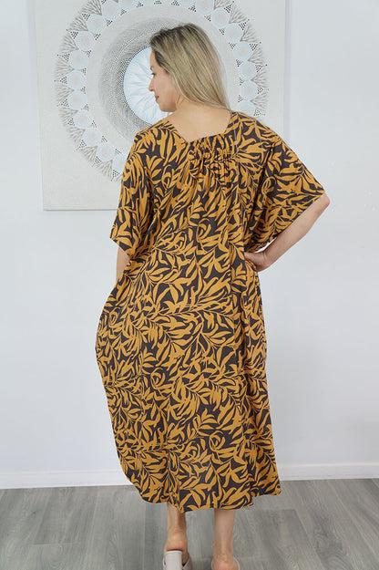 Bermuda Kaftan "Wild Leaf"