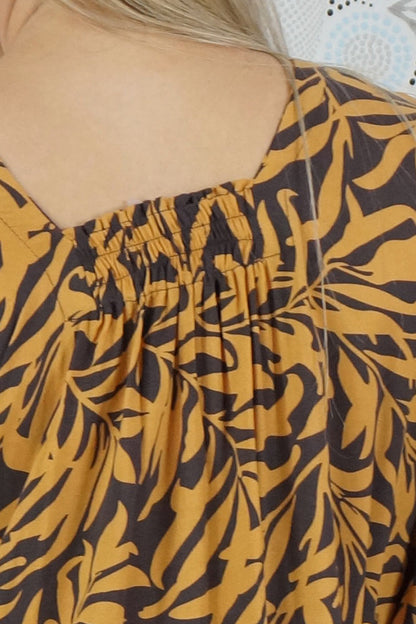 Bermuda Kaftan "Wild Leaf"
