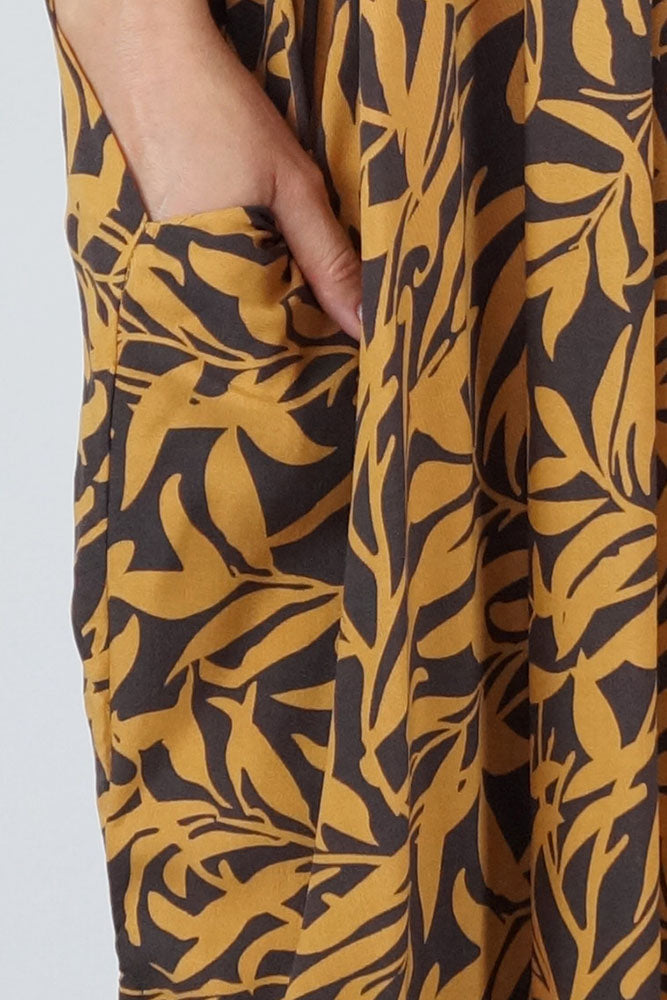 Bermuda Kaftan "Wild Leaf"