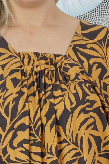 Bermuda Kaftan "Wild Leaf"