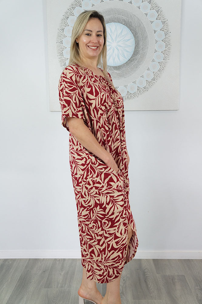 Bermuda Kaftan "Wild Leaf"