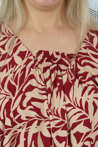 Bermuda Kaftan "Wild Leaf"