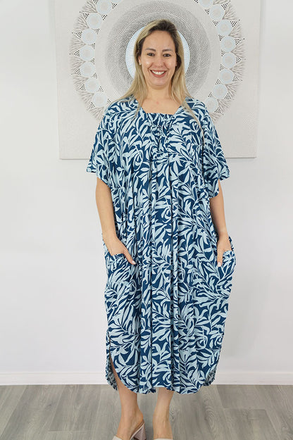 Bermuda Kaftan "Wild Leaf"