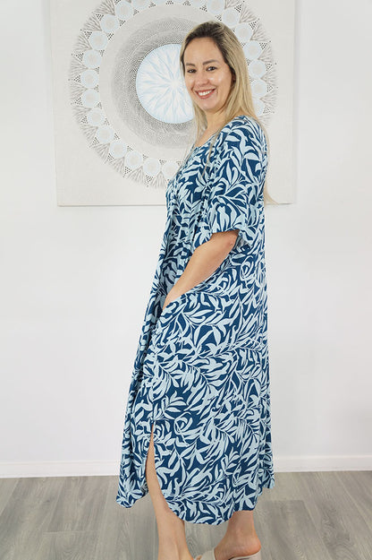 Bermuda Kaftan "Wild Leaf"