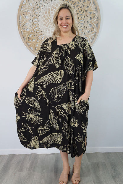 Bermuda Kaftan "Autumn Leaves"