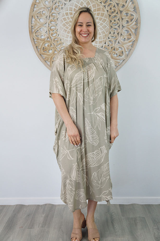 Bermuda Kaftan "Autumn Leaves"