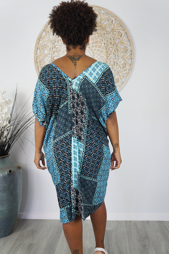 Drifter Dress " Patch Batik" Print