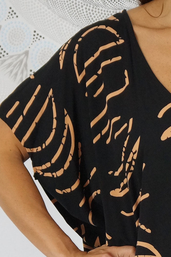 Frilled Toga Dress "Half Moon"