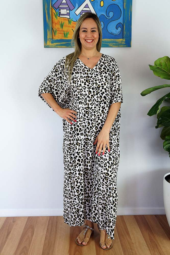 Long Kaftan "Bright Safari"