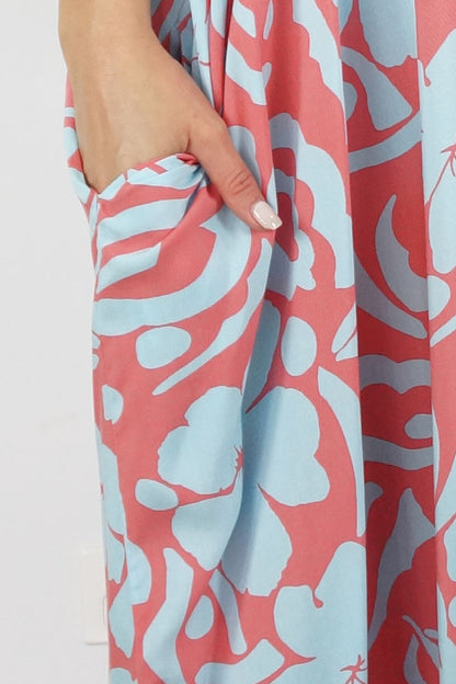 Premium Long Kaftan "Island Flower"