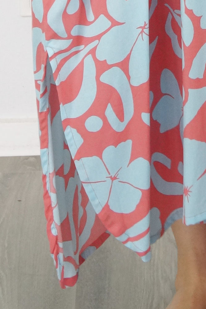 Premium Long Kaftan "Island Flower"