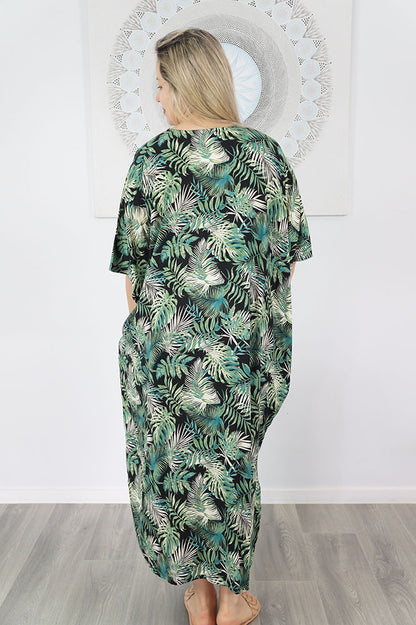 Premium Long Kaftan "Tree Fern"