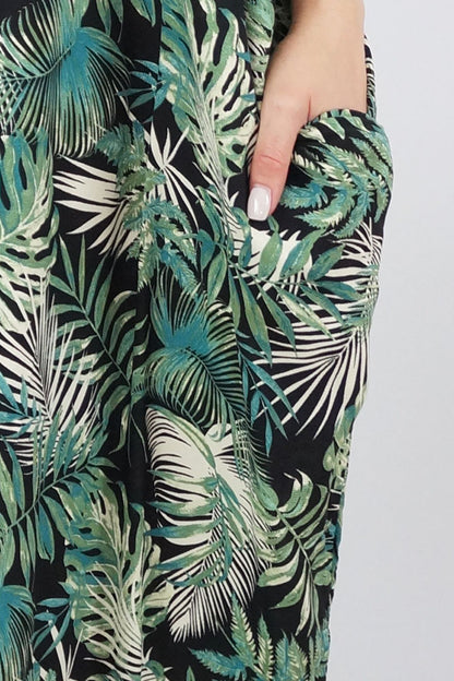 Premium Long Kaftan "Tree Fern"